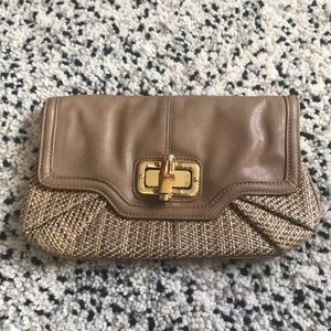 Woven nude Aldo clutch